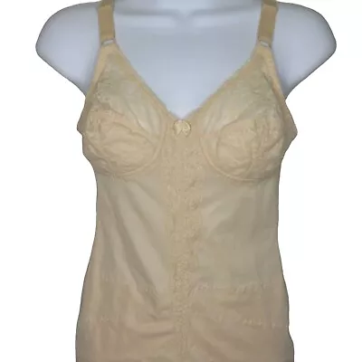 Vintage Nude Shapewear Lace Style 561 34B Firm Control One Piece Body Briefer • $41.96