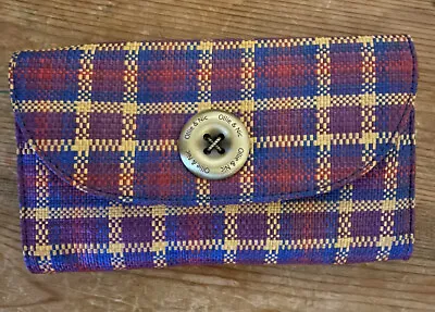 Ollie & Nic Purse Handbag Pink Cheque Button Detail Cross Body Strap Or Clutch • £6