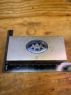 Vintage Aluminum AAA 2-sided Pocket Tackle Box W/ Hook Whetstone • $19.99