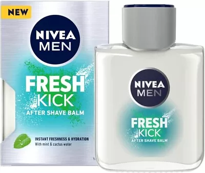 NIVEA MEN FRESH KICK After Shave Balm (100ml) Refreshing After Shave Lotion Me • £9.05