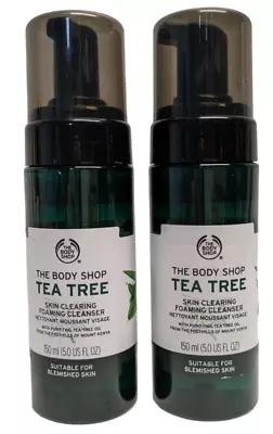 2 Pack The Body Shop Tea Tree Skin Clearing Foaming Cleanser 5 Oz. Lot Of 2 NEW • $36.50