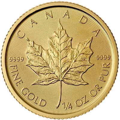 1/4 Oz Canadian Gold Maple Leaf (Random Year BU) • $603.49