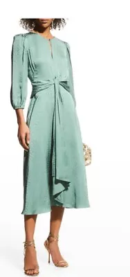 Shoshanna Melrose Jacquard Satin Safe Green Dress For Women - Size 10 New Nwt • $90