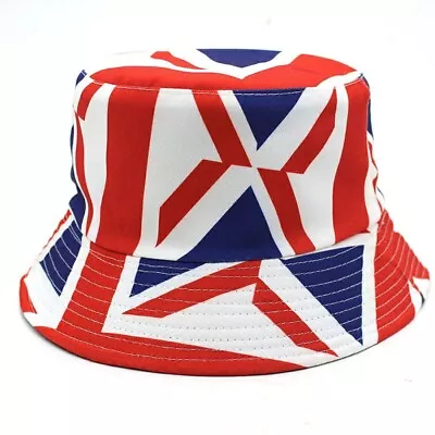 Union Jack Unisex Reversible Bucket Hat British Flag Women & Men UK Stock • £6.49