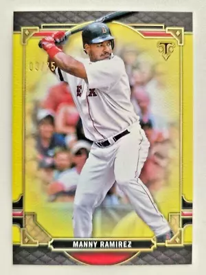 MANNY RAMIREZ - 2022 Topps Triple Threads *CITRINE* Parallel #03/75 Card No. 43 • $5