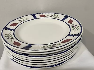 Set Of 8 Vintage Adams England “Lancaster” 10.25” Dinner Plate • $135