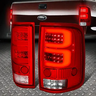 [dual Led C-tube Bar]for 04-08 Ford F150 Lobo Tail Light Rear Brake Lamps Red • $121.88