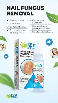 Iza Effect® Silver Line 3 Disinfectant Spray 200ml Fights Nail Fungus In 7 Days • £37.61