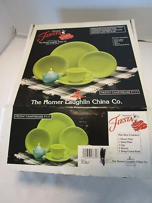 Fiesta Chartreuse F117 5-Piece Dinner Setting Fiesta Retired-Set NIB USA NOS • $59