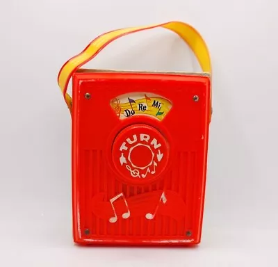 Vtg Fisher Price Music Box Pocket Radio Toy 1969 USA Collectible Do Re Mi Works • $17.99