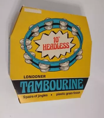 Vtg 1960s Cardiff Londoner Tamborine In Original Box + Bonus Small Vtg Tamborine • $50