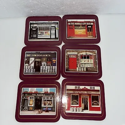 Picture Press Coasters Set Of Six Made In Ireland Bars Pubs Stores • $5.50