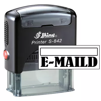 Shiny E-Mailed Self Inking Rubber Stamp Rectangle No Stamp Pad Preinstalled • $8.61