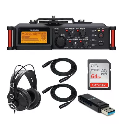 Tascam DR-70D 4-Track Portable Recorder For DSLR W Headphone And SD Card Bundle • $309.99