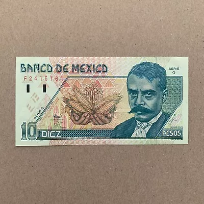 ZAPATA Mexico 10 Nuevos Pesos Banknote 1994 Emiliano Zapata Currency Mexican • $49.95