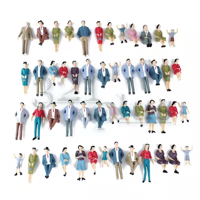 50 Pcs Scale Plastic Models 1:32 People Sitting Standing Figures Plastic 1 Gauge • $14.85