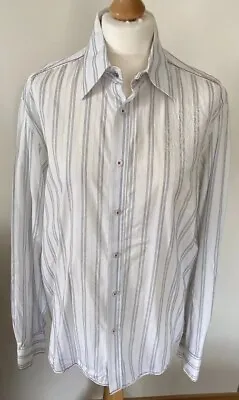 Jack And Jones Vintage Denim Men's Shirt White Striped (used) L • £5