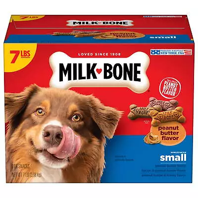 Milk-Bone Peanut Butter Flavor Naturally & Biscuits Crunchy Dog Treats7 Pounds • $14.98