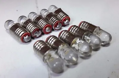 10x 12V E5 LES BLUE LED Miniature Filament Screw Dolls House Light Bulbs • £7.95