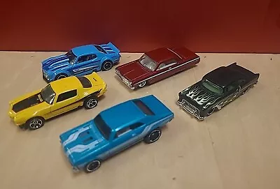 Hot Wheels Chevy Lot 5 Loose Cars '70 Camaro  '55 Bel Air '64 Impala & More • $0.99