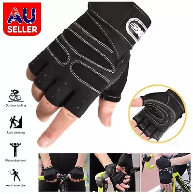 Fingerless Hand Support Half Finger Gloves Army Mittens Cycling Bike Bicycle Kit • $14.99