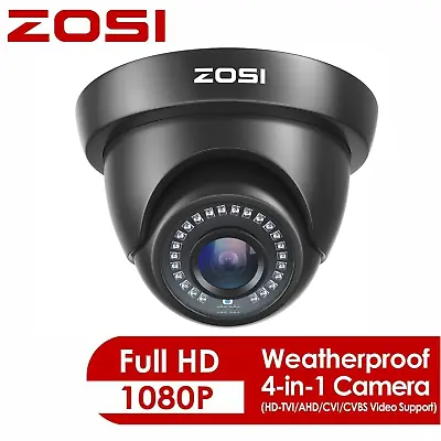 ZOSI 1080p 4in1 HD CCTV Home Surveillance Security Camera Outdoor Dome IR Night • £16.99