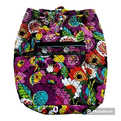 Vera Bradley Quilted Drawstring Backpack Va Va Bloom (RETIRED PRINT) • $20