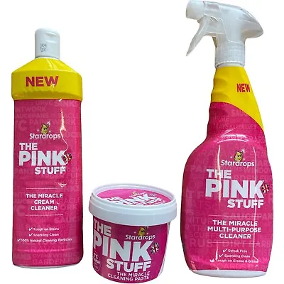£7.20 • Buy The Pink Stuff Miracle Cream Multi Purpose Cream Paste Stain Cleaner Set 