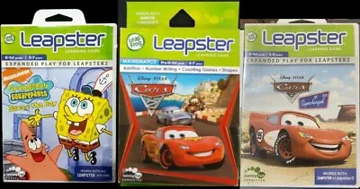 Leapster 3 X Games -Spongebob/Cars/Cars 2-  Learning Games -Brand New- Free Post • $48