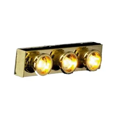 £20.99 • Buy Dolls House 3 Spot Lights In Brass Strip Modern 12V Miniature Electric Lighting