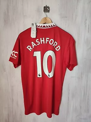 Manchester United 2022 2023 Home Sz M Jersey Shirt Soccer Football Kit Rashford • $99.95