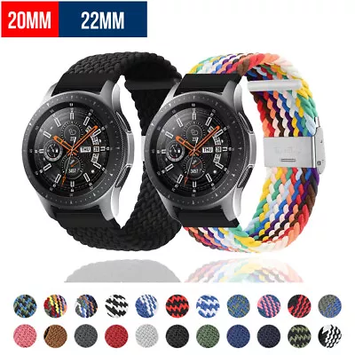 Adjustable Braided Nylon Band Strap Fr Samsung Galaxy Watch 3 4 Gear S3 Active 2 • $12.99