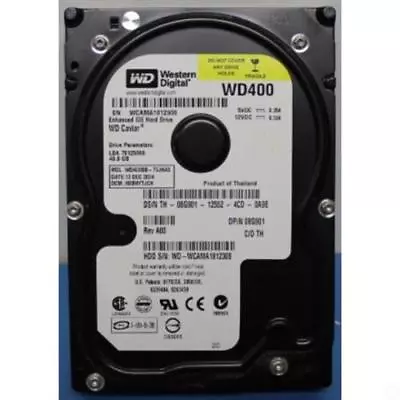 Western Digital WD400BB-75JHA0 40Gb 3.5  Internal IDE PATA Hard Drive • £24.50