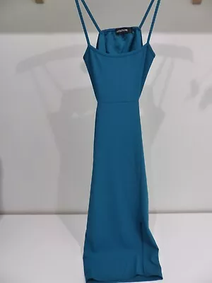 $20 • Buy Pretty Little Thing Teal/Green Dress Midi Dress, Size 8