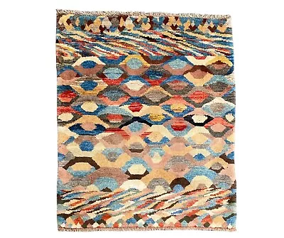 Fine Gabbeh Rug Hand Made Thick Modern Persian Wool Carpet (4ft X 3ft) Clean • £397.50