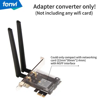 Desktop PC PCIE WiFi Card Adapter Converter For WiFi M.2 2230 AX200 AX210 MT7922 • $11.89