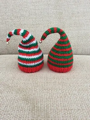 £4.69 • Buy 2 Hand Knitted Chocolate Orange Covers - Christmas Elf Hats