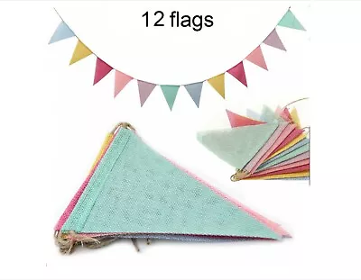 Bunting Fabric.Waterproof. Partiescelebrations.NINE COLOUR COMBOS. • £2.99