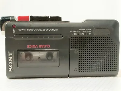 Sony M-450 Microcassette-corder Voice Recorder Dictation Machine For Parts • £12.99