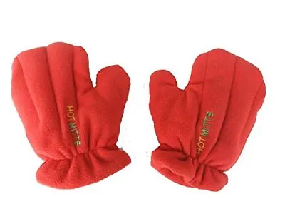 Microwave Hand Warmers - Pair Of Hot Mitts Red For Warm Hands Arthritic Pain • £13.99