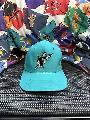 Vintage Florida Marlins Snapback Hat New Era Pro Model Damaged • $12