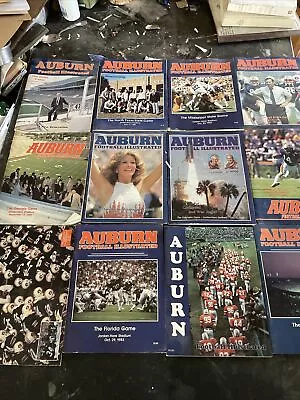 Auburn Football Illustrated Gameday 1980’s Lot Of 11 With 1984 Wall Calendar • $62.50