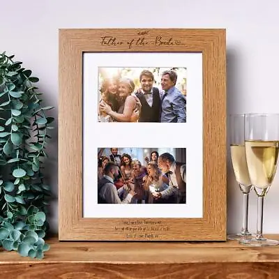 Personalised Father Of The Bride Double Photo Picture Frame Landscape C28-A4-51 • £19.99