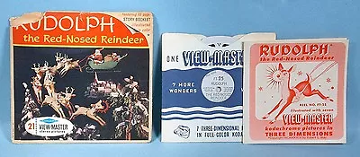 1950 1955 Rudolph The Red-Nosed Reindeer 2 View-Master Sets W/Booklets Christmas • $34.95