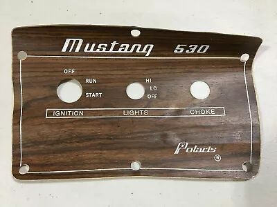 NOS Polaris 72 Mustang 530 Dash Decal Vintage Snowmobile Woodgrain 7071233 • $30