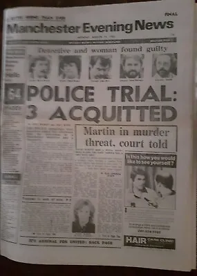 1st Tabloid Edition Manchester Evening News. March 14th 1983 VG Condition. Fold. • £1.99