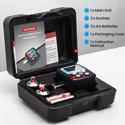 340N.m Digital Torque Wrench 1/2' 1/4' 3/8 Adapter Electronic Torque Wrench 2024 • $42.38