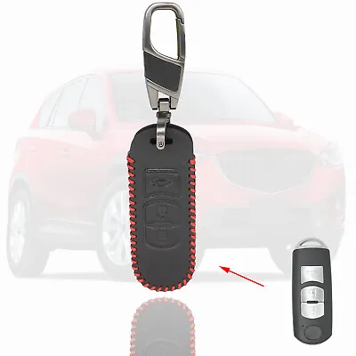 $8.79 • Buy Leather Car Key Cover Remote Fob Case For MAZDA 2 3 5 6 CX-5 CX-7 CX-9 3 Buttons