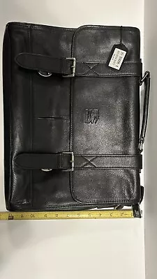 Vintage Men's Black Briefcase Messenger Bag Portfolio Document Case • $34.99