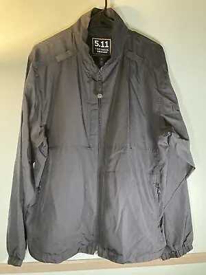 5.11 Tactical Packable Jacket Rain Wind Resistant Mens Medium Black Lightweight • $23.99